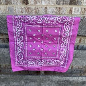 Pink Paisley Bandana
